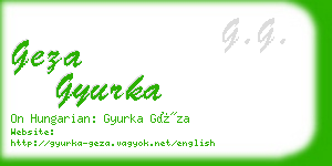 geza gyurka business card